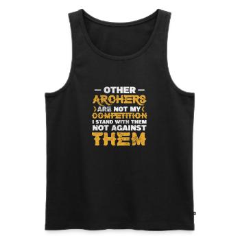 Archery Archer Archer Arrow Gift - Men's Premium Organic Tank Top - black - Front - Michal (187cm)