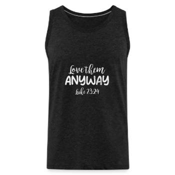 Bible - Men's Premium Organic Tank Top - charcoal grey - Front - Alexander (188cm)