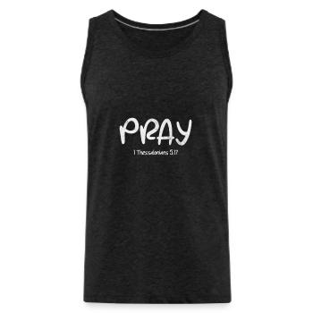 Bible - Men's Premium Organic Tank Top - charcoal grey - Front - Alexander (188cm)