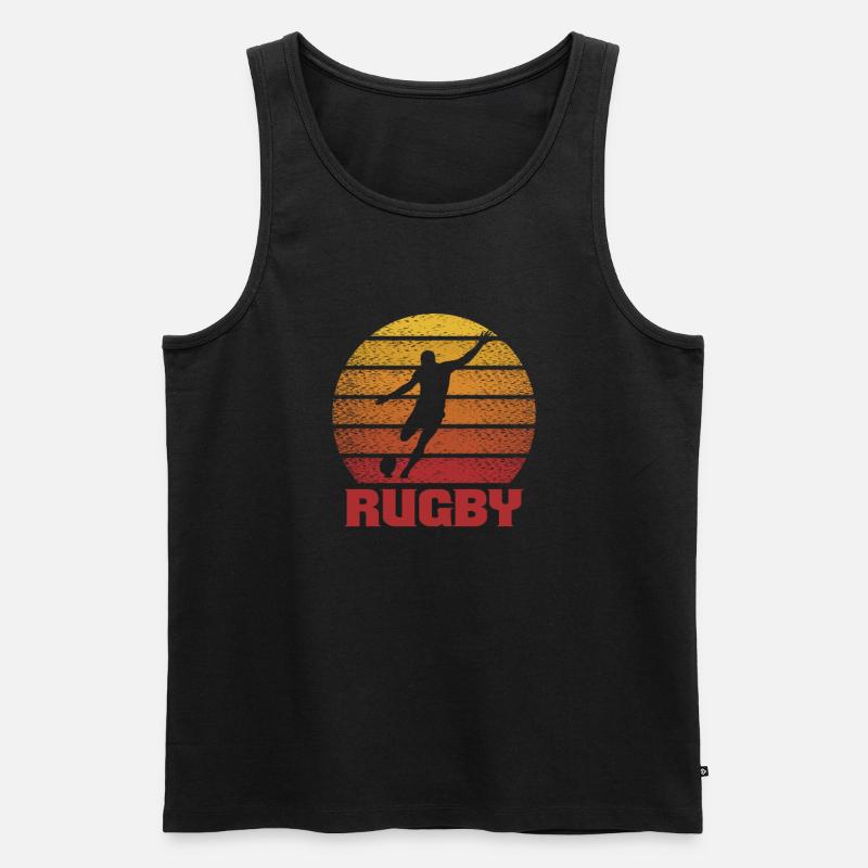 Rugby - Men's Premium Organic Tank Top - black