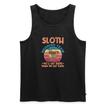 Running Runner Jogging Jogging Runner Gift - Men's Premium Organic Tank Top - black - Front - Michal (187cm)