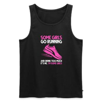 Run - Men's Premium Organic Tank Top - black - Front - AI Model Male 178 light (178cm)
