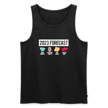Schwangerschaft - Männer Premium Bio Tank Top - Schwarz - Vorne - AI Model Male 178 light (178cm)