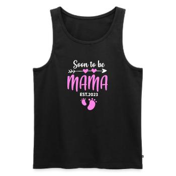 Grossesse Grossesse Naissance Bébé Cadeau - Débardeur bio Premium Homme - noir - Devant - Michal (187cm)
