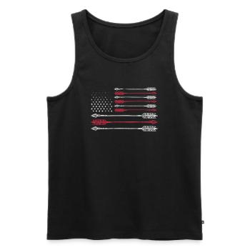 Bogenschiessen Bogenschütze Bogen Pfeil Geschenk - Männer Premium Bio Tank Top - Schwarz - Vorne - Michal (187cm)