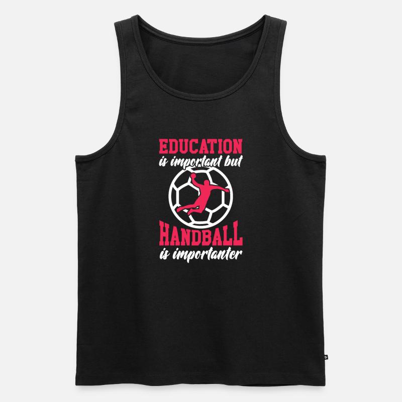 Handball - Männer Premium Bio Tank Top - Schwarz