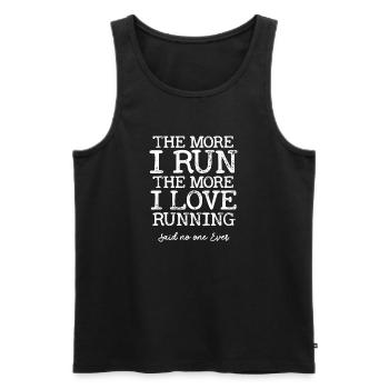 Run - Men's Premium Organic Tank Top - charcoal grey - Front - Alexander (188cm)