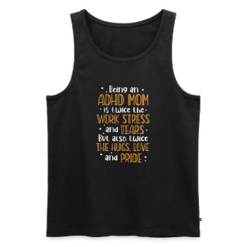 ADHD Mother - Men's Premium Organic Tank Top - black - Front - Michal (187cm)