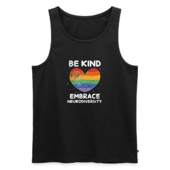 ADHS - Männer Premium Bio Tank Top - Schwarz - Vorne - AI Model Male 178 light (178cm)