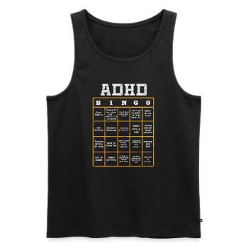 ADHD - Men's Premium Organic Tank Top - black - Front - Michal (187cm)