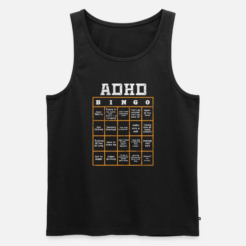 ADHS - Männer Premium Bio Tank Top - Schwarz