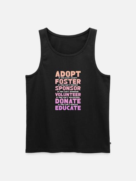 Animal Rescue - Men's Premium Organic Tank Top - black