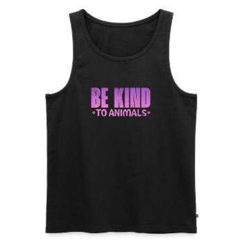 Tierrettung Tierschutz Tierfreund Geschenk - Männer Premium Bio Tank Top - Schwarz - Vorne - Michal (187cm)
