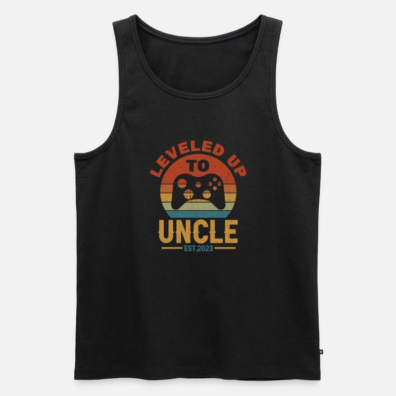 Schwangerschaft Onkel - Männer Premium Bio Tank Top - Schwarz