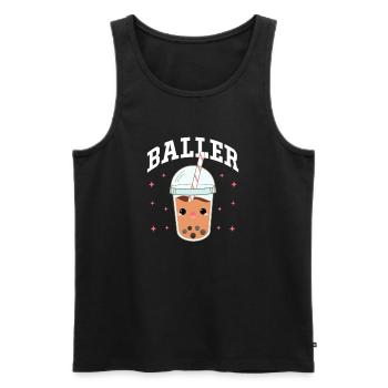 Bubble Tea - Männer Premium Bio Tank Top - Schwarz - Vorne - Michal (187cm)