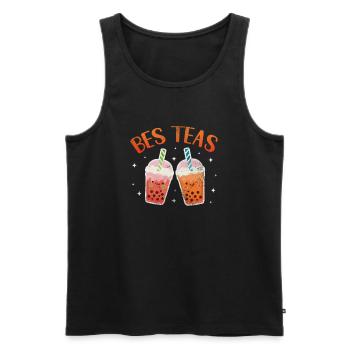 Bubble Tea Boba Tea Kawaii Cadeau - Débardeur bio Premium Homme - noir - Devant - AI Model Male 178 light (178cm)