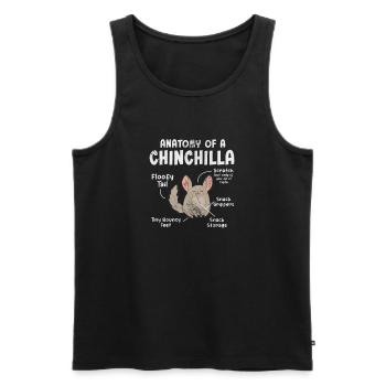 Chinchilla Rodent Pet Rodent Gift - Men's Premium Organic Tank Top - black - Front - Michal (187cm)