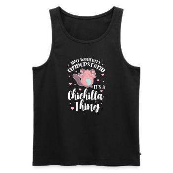 Chinchilla - Männer Premium Bio Tank Top - Schwarz - Vorne - AI Model Male 178 light (178cm)