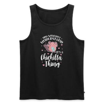Chinchilla Rodent Pet Rodent Gift - Men's Premium Organic Tank Top - black - Front - Michal (187cm)