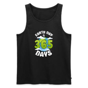 Climate change - Men's Premium Organic Tank Top - black - Front - AI Model Male 178 light (178cm)