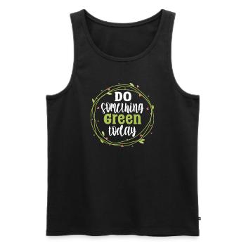 Climate change - Men's Premium Organic Tank Top - black - Front - AI Model Male 178 light (178cm)