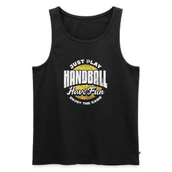 Handball Handball Joueur Handball Joueur Sport Cadeau - Débardeur bio Premium Homme - noir - Devant - Michal (187cm)
