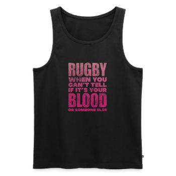 Club de rugby Équipe de rugby Football Sport Cadeau - Débardeur bio Premium Homme - noir - Devant - Michal (187cm)