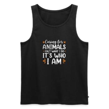 Animal Rescue Animal Welfare Animal Friend Gift - Men's Premium Organic Tank Top - black - Front - Michal (187cm)