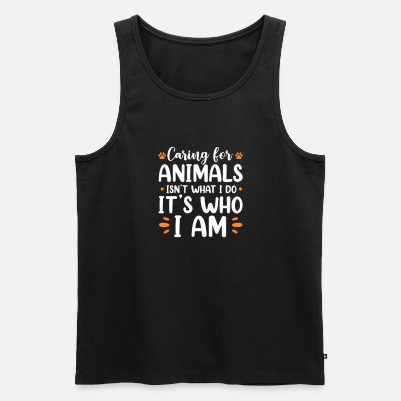 Tierrettung - Männer Premium Bio Tank Top - Schwarz