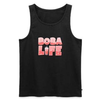 Bubble Tea - Men's Premium Organic Tank Top - black - Front - AI Model Male 178 light (178cm)