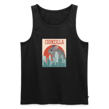 Chinchilla - Männer Premium Bio Tank Top - Schwarz - Vorne - AI Model Male 178 light (178cm)