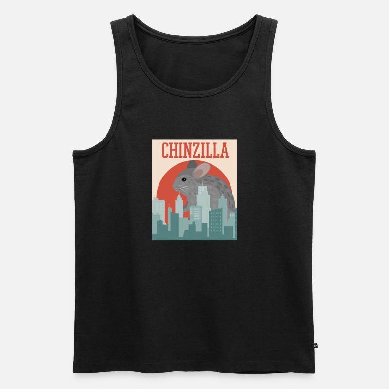 Chinchilla - Männer Premium Bio Tank Top - Schwarz