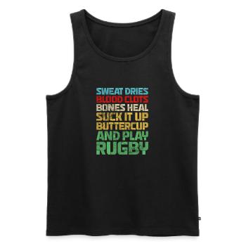 Club de rugby Équipe de rugby Football Sports Cadeau - Débardeur bio Premium Homme - noir - Devant - Michal (187cm)