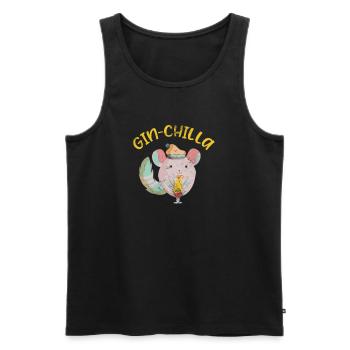 Chinchilla Rodent Pet Rodent Gift - Men's Premium Organic Tank Top - black - Front - Michal (187cm)