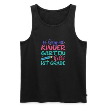 Kindergarten - Männer Premium Bio Tank Top - Schwarz - Vorne - Michal (187cm)