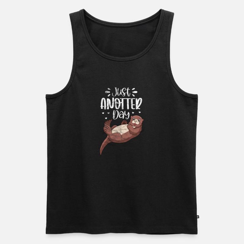 Otter - Männer Premium Bio Tank Top - Schwarz