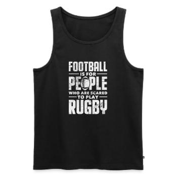 Club de rugby Équipe de rugby Football Sport Cadeau - Débardeur bio Premium Homme - noir - Devant - Michal (187cm)