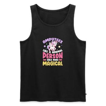 Amputation Amputation Prosthesis Gift - Men's Premium Organic Tank Top - black - Front - AI Model Male 178 light (178cm)