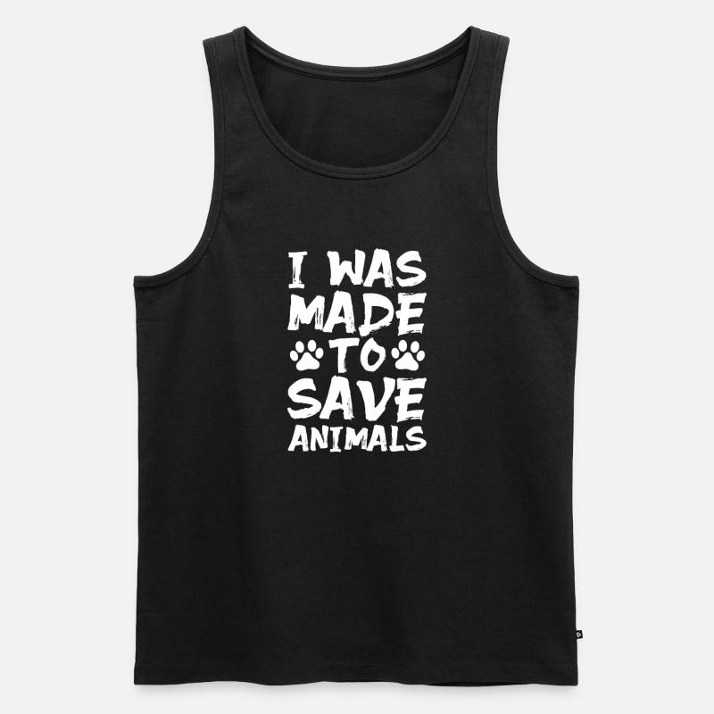 Tierrettung - Männer Premium Bio Tank Top - Schwarz
