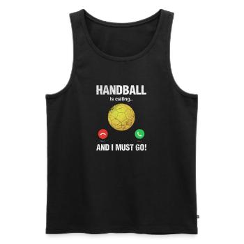 Handball Handball Joueur Handball Joueur de handball Cadeau sportif - Débardeur bio Premium Homme - noir - Devant - Michal (187cm)