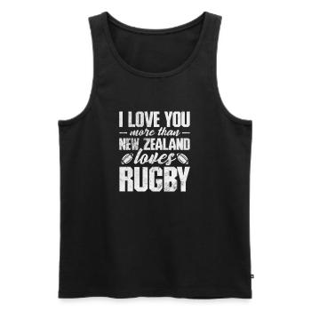 Club de rugby Équipe de rugby Football Sport Cadeau - Débardeur bio Premium Homme - noir - Devant - Michal (187cm)