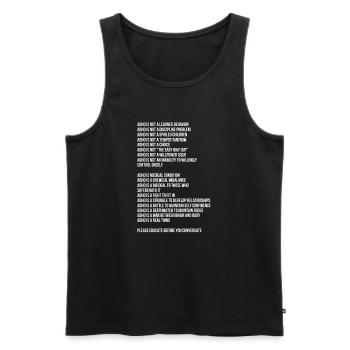 ADHD ADHD Attention Deficit Gift - Men's Premium Organic Tank Top - black - Front - AI Model Male 178 light (178cm)