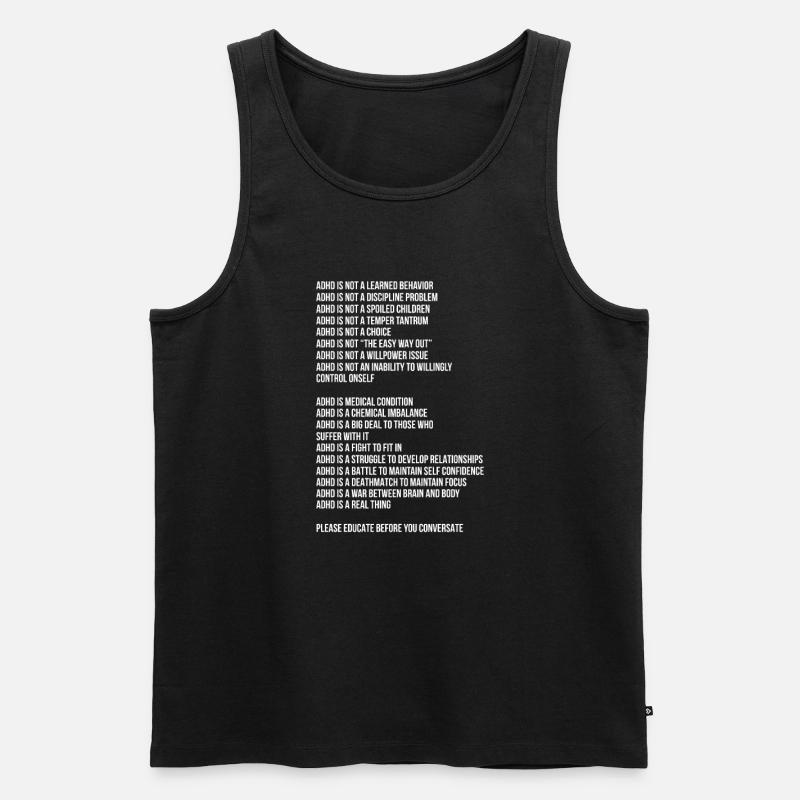 ADHD ADHD Attention Deficit Gift - Men's Premium Organic Tank Top - black