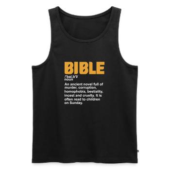 Bibel Bibelvers Christliche Sprüche Jesus Geschenk - Männer Premium Bio Tank Top - Schwarz - Vorne - AI Model Male 178 light (178cm)