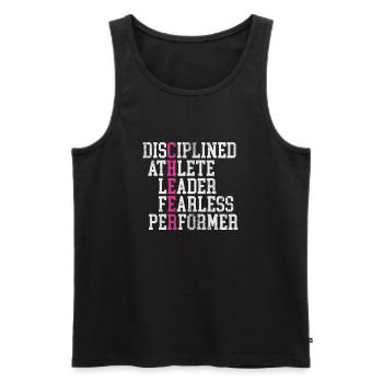 Cheerleader Cheerleading Sport Gymnastik Geschenk - Männer Premium Bio Tank Top - Schwarz - Vorne - Michal (187cm)