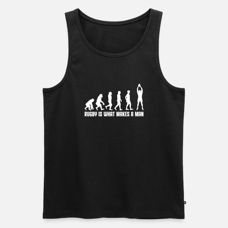 Rugby - Men's Premium Organic Tank Top - black