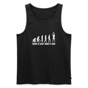 Club de rugby Équipe de rugby Football Sport Cadeau - Débardeur bio Premium Homme - noir - Devant - Michal (187cm)