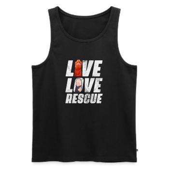 Animal Rescue Animal Welfare Animal Friend Gift - Men's Premium Organic Tank Top - black - Front - Michal (187cm)