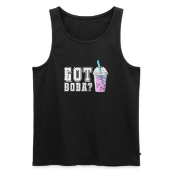 Bubble Tea Boba Tea Kawaii Cadeau - Débardeur bio Premium Homme - noir - Devant - AI Model Male 178 light (178cm)