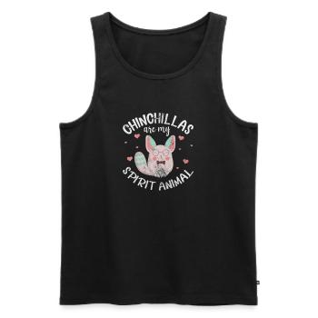 Chinchilla Rodent Pet Rodent Gift - Men's Premium Organic Tank Top - black - Front - Michal (187cm)